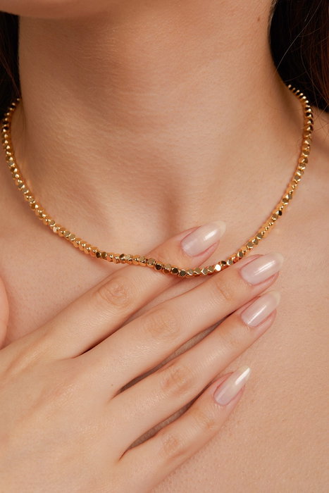 Heliophilia Silver Collar de Metal Dorado con Recubrimiento de Laca ELKGC68373 Heliophilia Silver Collar de Metal Dorado con Recubrimiento de Laca ELKGC68373